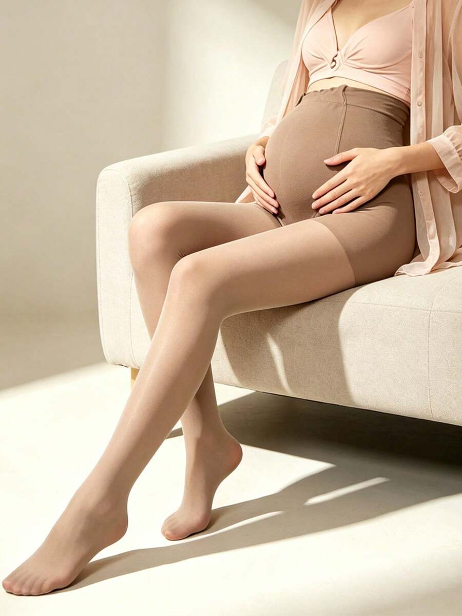 Maternity Pantyhose - Minimalist Thin Run Resistant Non Slip Skin Friendly, Spring Autumn