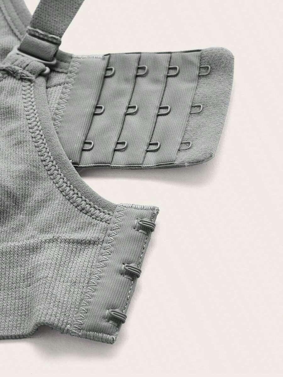 3pcs Maternity Comfort Nursing Bras Set - Dusty Pink Plain Spaghetti Strap Slim Fit Crop Nursing Tops with Medium Stretch