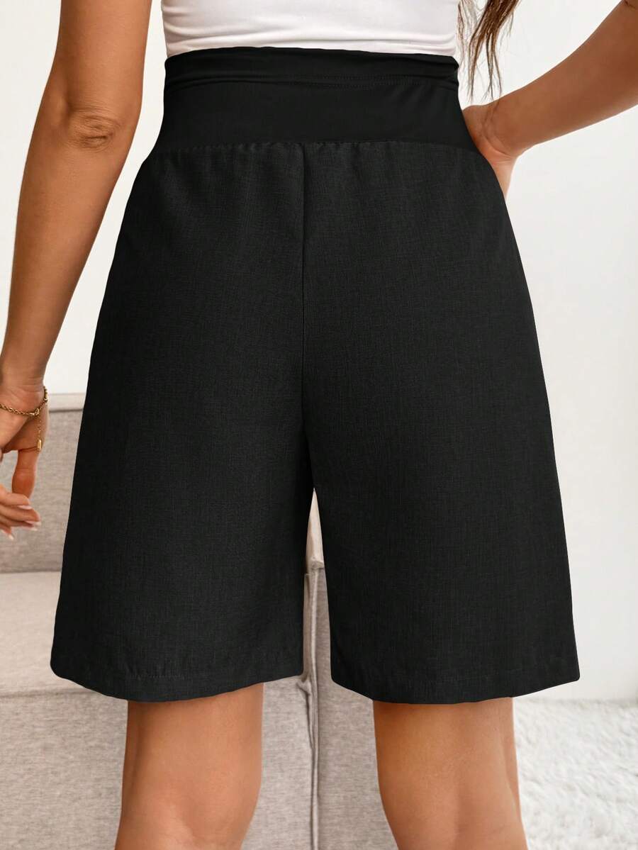 Maternity Casual High Waist Shorts - Breathable Summer Holiday Outfits