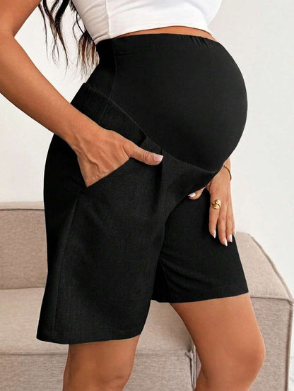 Maternity Casual High Waist Shorts - Breathable Summer Holiday Outfits