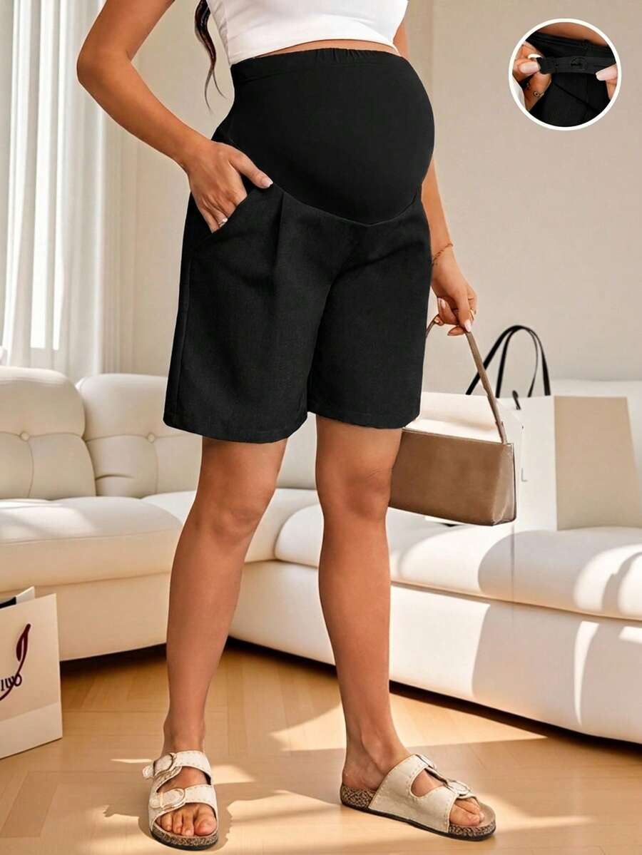 Maternity Casual High Waist Shorts - Breathable Summer Holiday Outfits