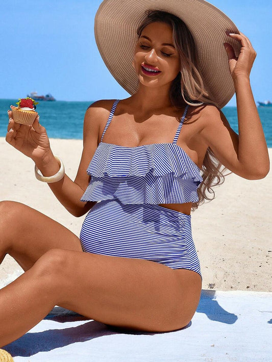 Maternity Pleated Shorts - Boho Jacquard High Waist Loose Fit Breathable Summer Beach