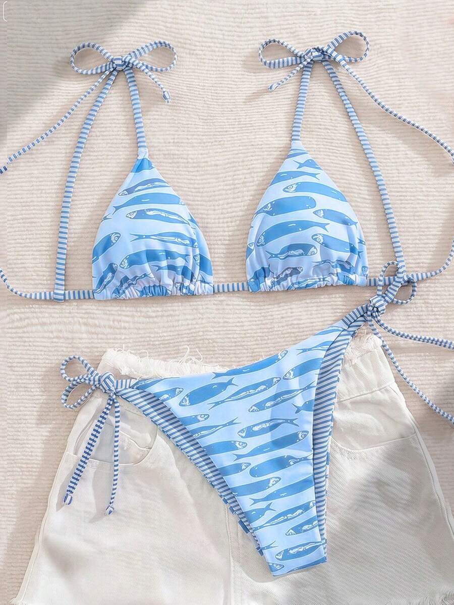 Swim Vcay Fashionable & Sweet Shoulderless Bikini With Side Bow, Wire-Free & Removable Pad, Sexy Women 2 Pieces Swimsuit For Beach & Airport For Summer Beach Vacation
