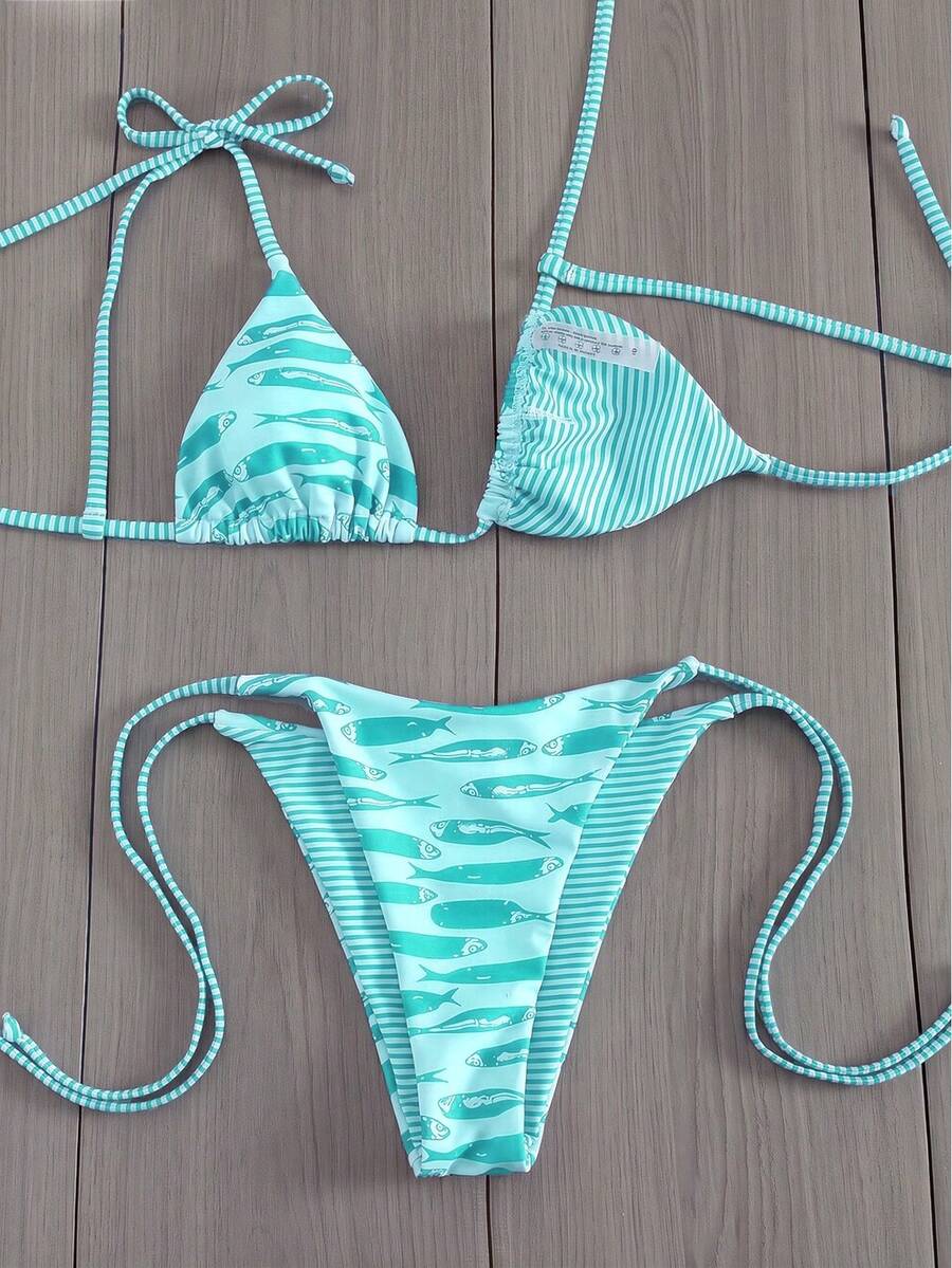 Swim Vcay Fashionable & Sweet Shoulderless Bikini With Side Bow, Wire-Free & Removable Pad, Sexy Women 2 Pieces Swimsuit For Beach & Airport For Summer Beach Vacation