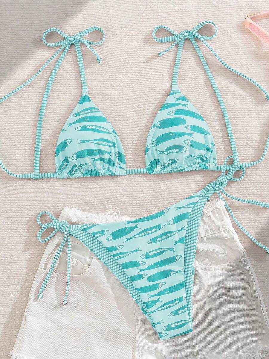 Swim Vcay Fashionable & Sweet Shoulderless Bikini With Side Bow, Wire-Free & Removable Pad, Sexy Women 2 Pieces Swimsuit For Beach & Airport For Summer Beach Vacation