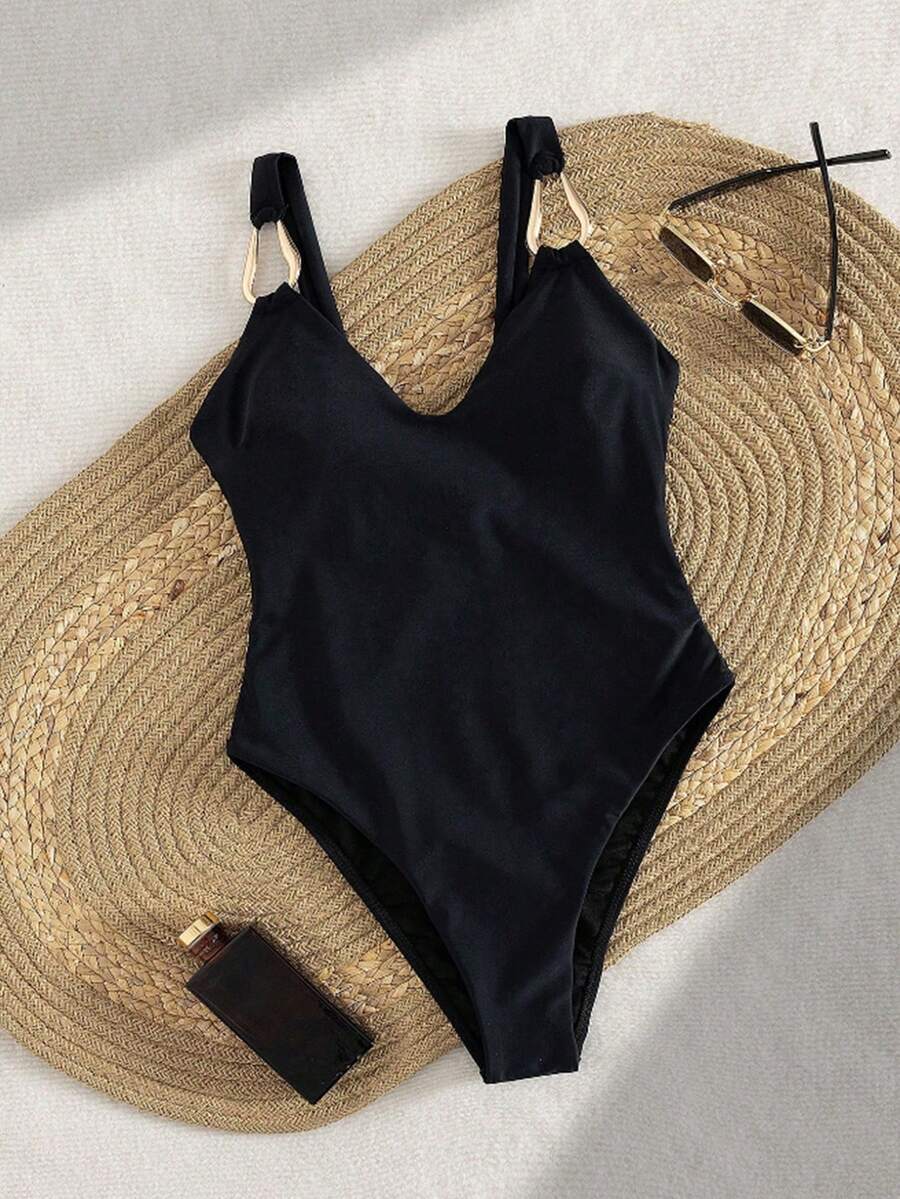 Black Maternity Sleeveless Bodysuit – V-Neck Stretch Fit