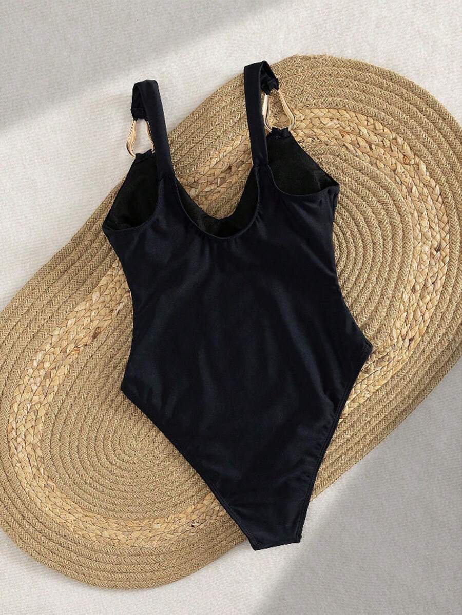 Black Maternity Sleeveless Bodysuit – V-Neck Stretch Fit