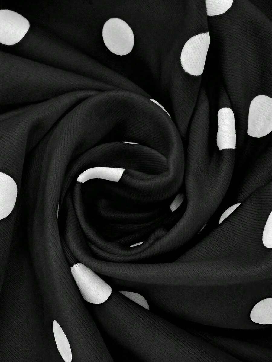 Polka Dot Maternity Twist Front Asymmetric Neck T-Shirt - Sleeveless Lace Up Split Sleeve Stylish Holiday Top