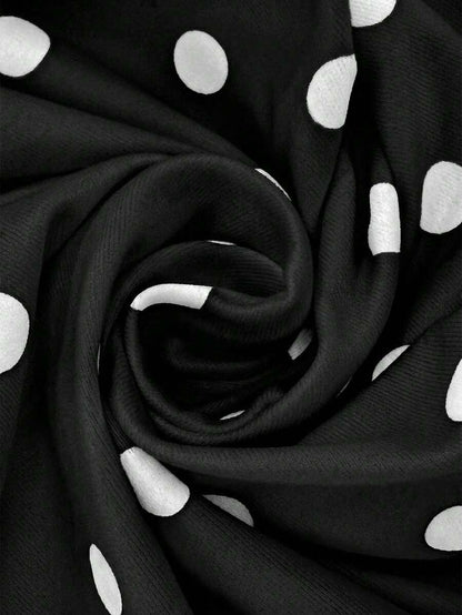 Polka Dot Maternity Twist Front Asymmetric Neck T-Shirt - Sleeveless Lace Up Split Sleeve Stylish Holiday Top