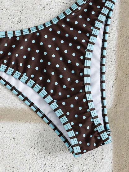 Swim Vcay Solid Color Bikini Swimming Suit For Beach Vacation, Strapless, Wireless For Summer