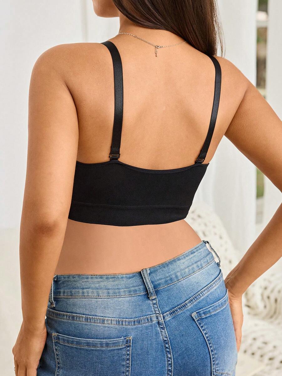 1pc Seamless Maternity Nursing Bra, High Elasticity, Soft & Comfortable, Skin-Friendly