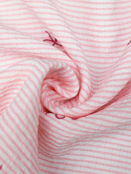 Pink Bow Print Maternity Jumpsuit – Boho Spaghetti Strap High Waist Loose Fit Wide Leg Overalls for Baby Shower, Photoshoot, & Beach Wear