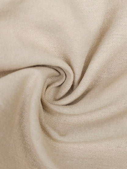 Light Khaki Maternity Button Down Pocket Jumpsuit - Minimalist Loose Fit Sleeveless High Waist Cotton Blend Overalls for Pregnancy