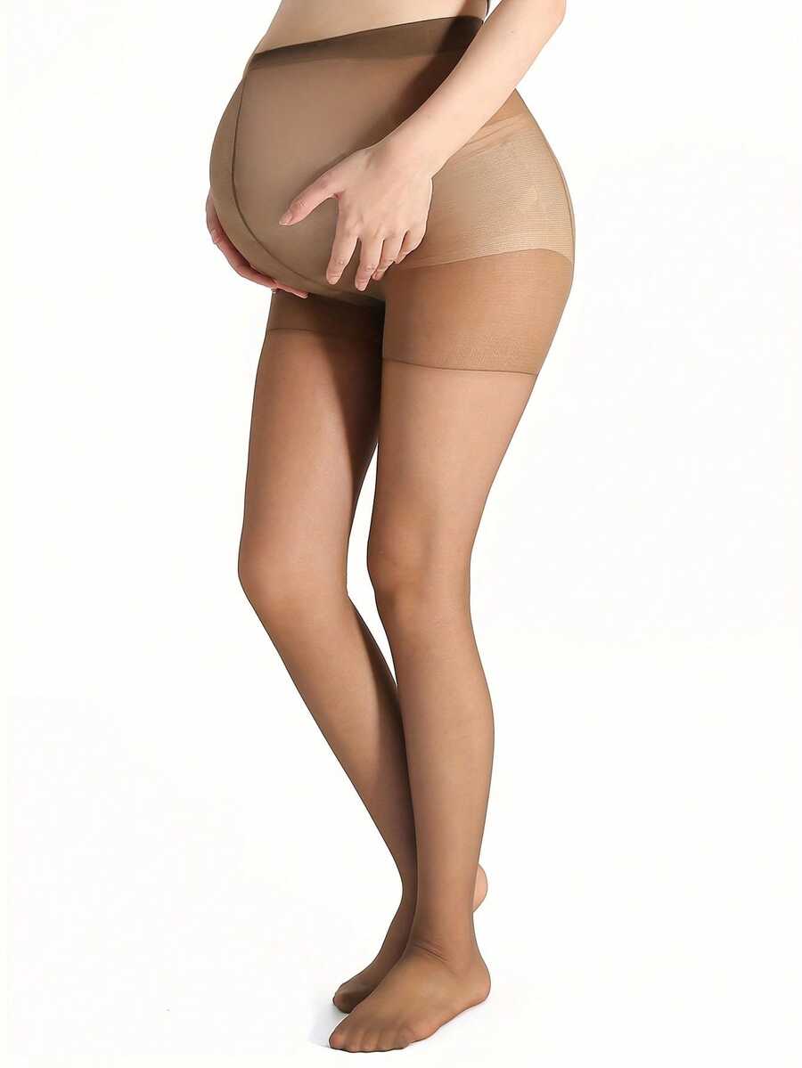 Maternity Pantyhose 3 Pairs - Sheer Ultra Thin Breathable Semi Transparent Summer, Plus Size