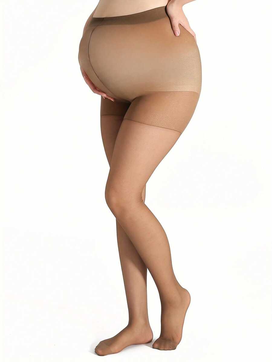 Maternity Pantyhose 3 Pairs - Sheer Ultra Thin Breathable Semi Transparent Summer, Plus Size