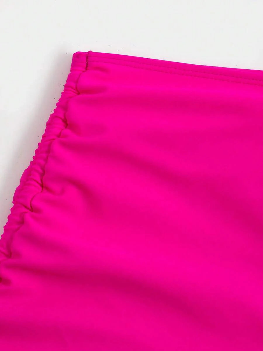 Swim Vcay Summer Beach Drawstring Side Bikini Bottom