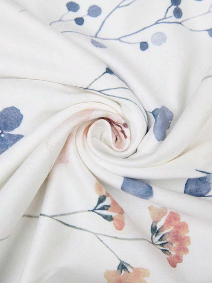 Elegant Floral Wrap Tie Maternity and Nursing Dress White V-Neck Short Sleeve Slim Fit Summer Vacation and Work Mini Dress