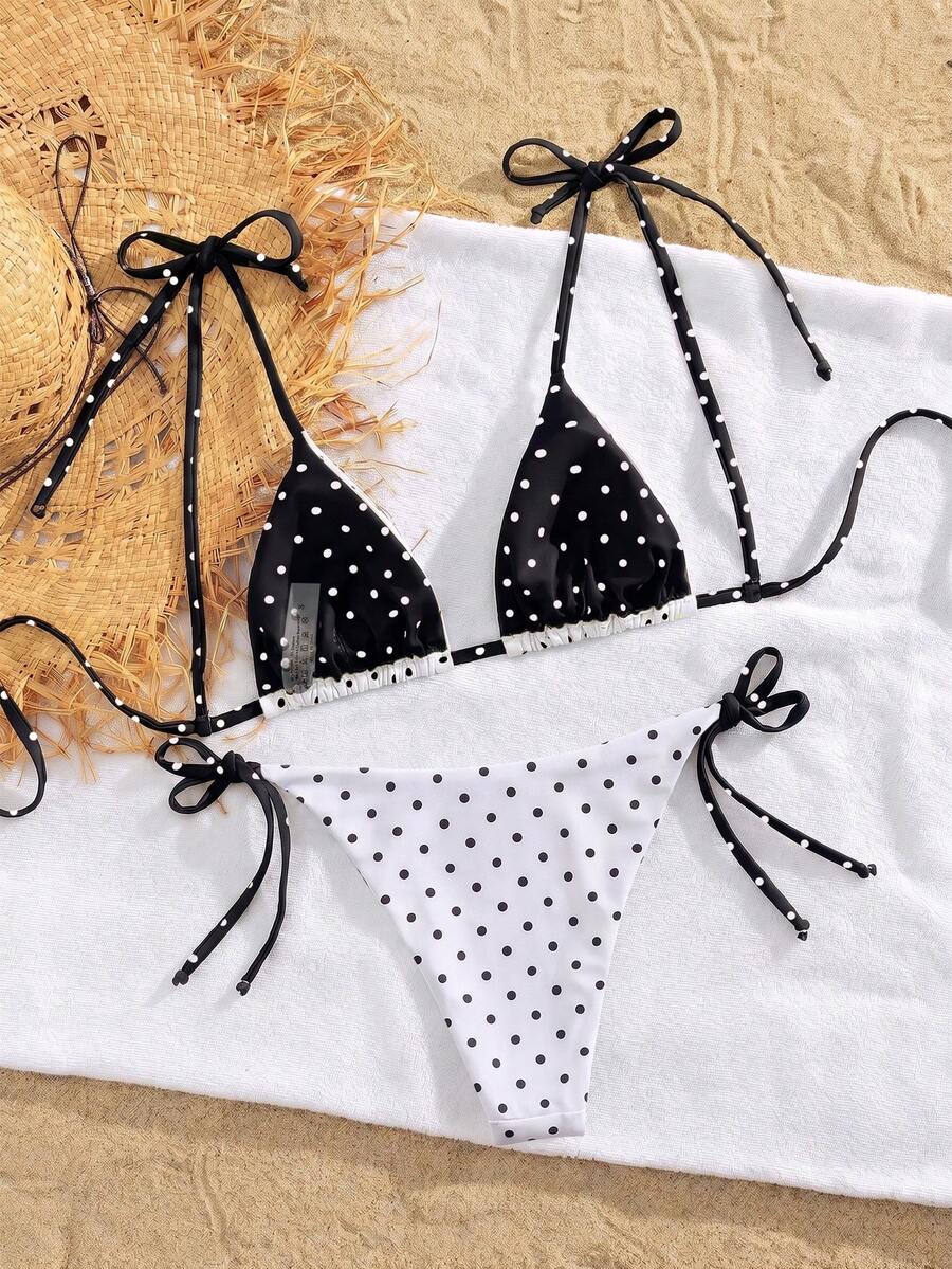 Swim Vcay Fashionable & Sweet Shoulderless Bikini With Side Bow, Wire-Free & Removable Pad, Sexy Women 2 Pieces Swimsuit For Beach & Airport For Summer Beach Vacation