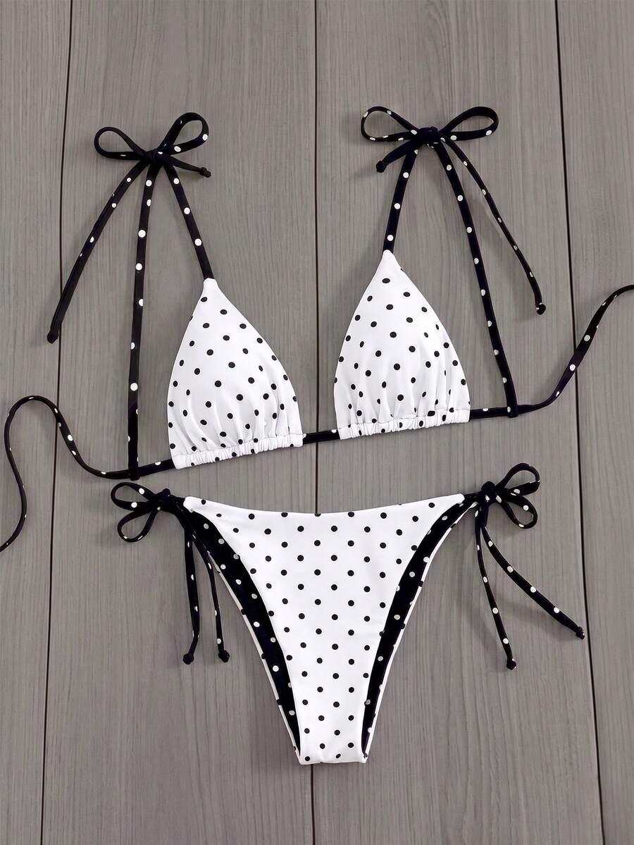 Swim Vcay Fashionable & Sweet Shoulderless Bikini With Side Bow, Wire-Free & Removable Pad, Sexy Women 2 Pieces Swimsuit For Beach & Airport For Summer Beach Vacation