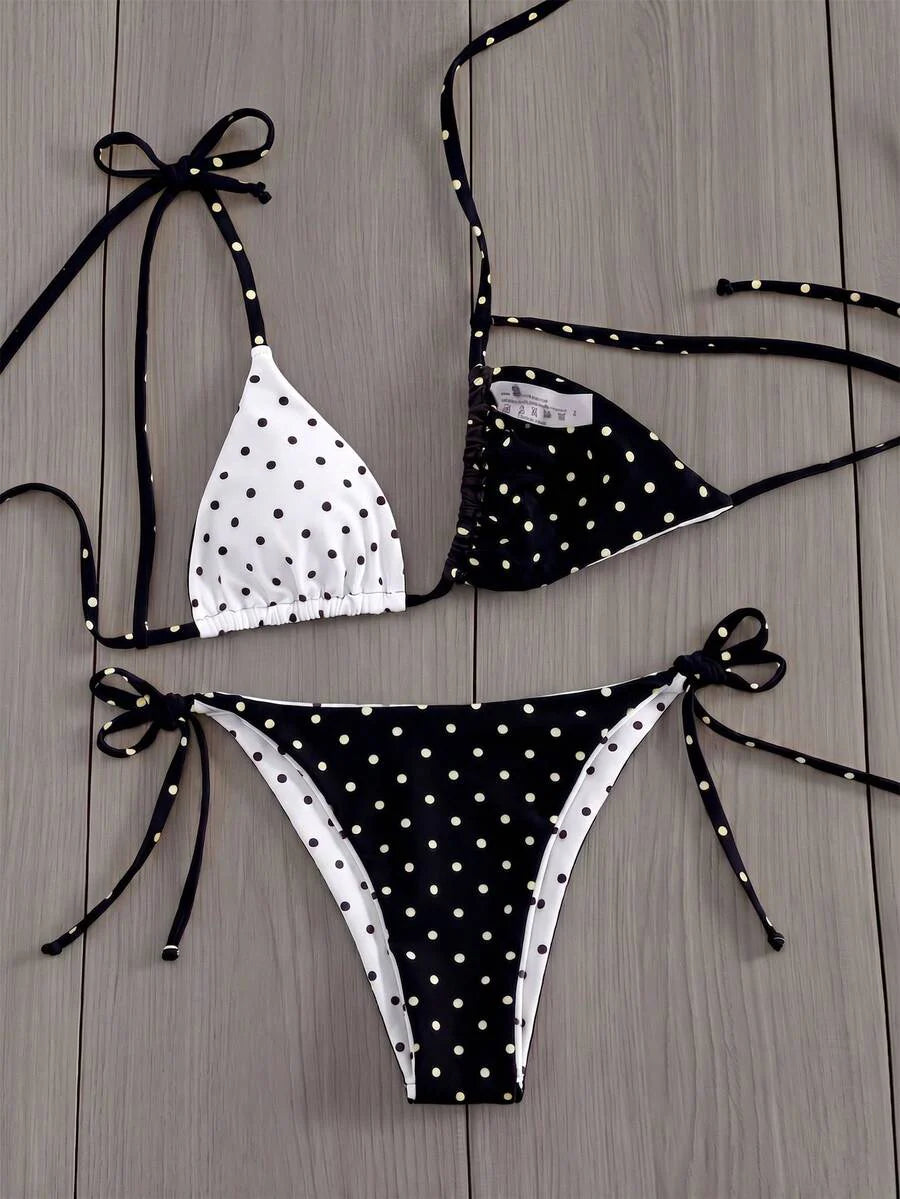 Swim Vcay Fashionable & Sweet Shoulderless Bikini With Side Bow, Wire-Free & Removable Pad, Sexy Women 2 Pieces Swimsuit For Beach & Airport For Summer Beach Vacation