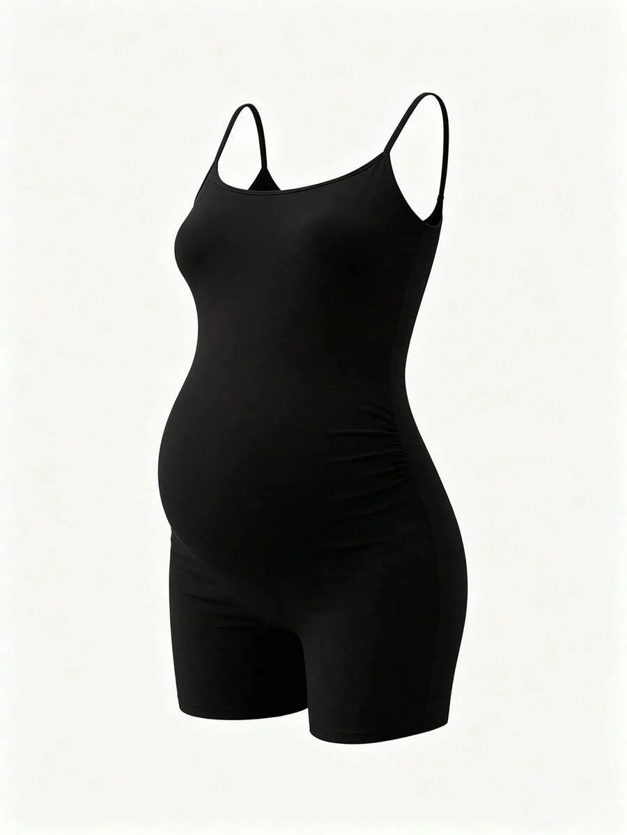 Maternity Colorblock Backless Spaghetti Strap Nursing Tank Top - Skinny Fit Pregnancy Beach Shirt
