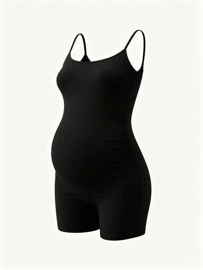 Maternity Colorblock Backless Spaghetti Strap Nursing Tank Top - Skinny Fit Pregnancy Beach Shirt