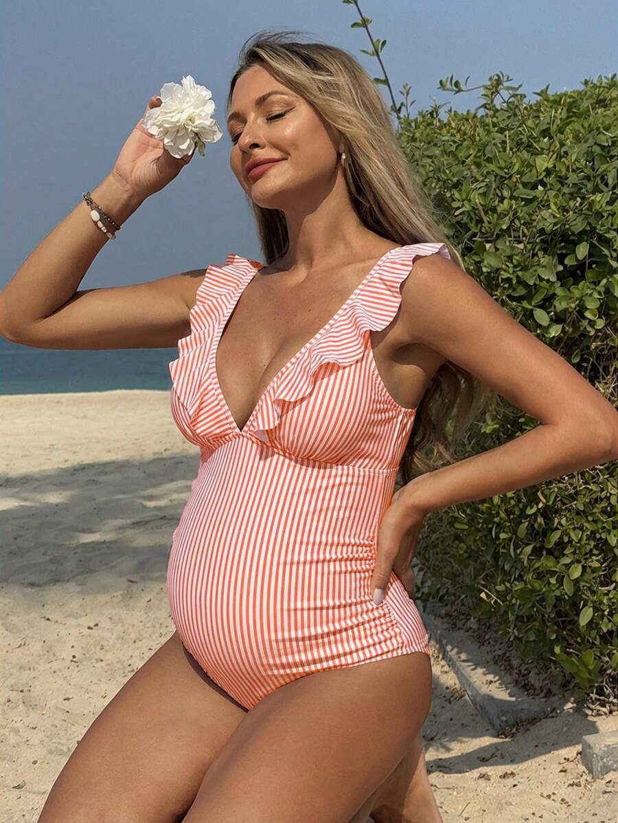 Maternity Pleated Shorts - Jacquard High Waist Boho Y2K Breathable Summer Beachwear Festival