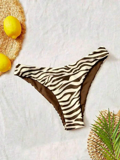 Bellisia Summer Beach Zebra Striped Underwire Bikini Set