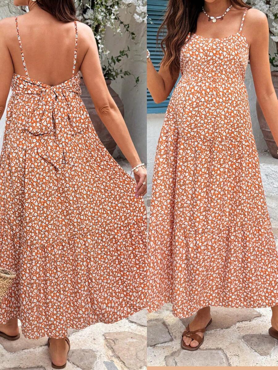 Maternity Sleeveless Solid Color Dress, Fashionable For Summer Woman S Summer Clothes  Maternity Dress  Vacation
