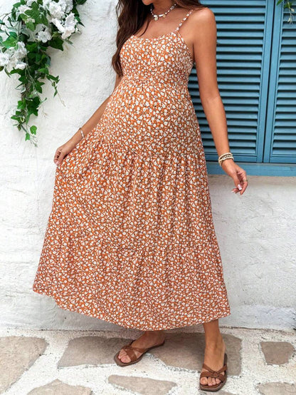 Maternity Sleeveless Solid Color Dress, Fashionable For Summer Woman S Summer Clothes  Maternity Dress  Vacation