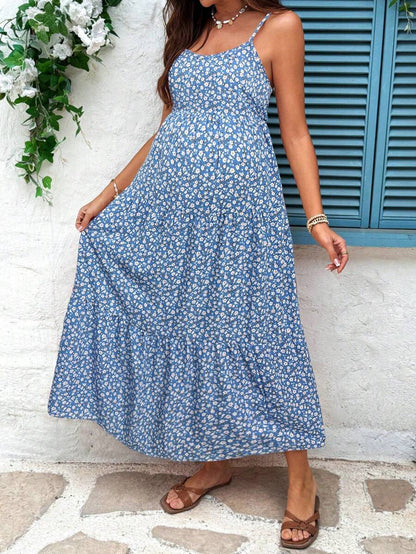 Maternity Sleeveless Solid Color Dress, Fashionable For Summer Woman S Summer Clothes  Maternity Dress  Vacation