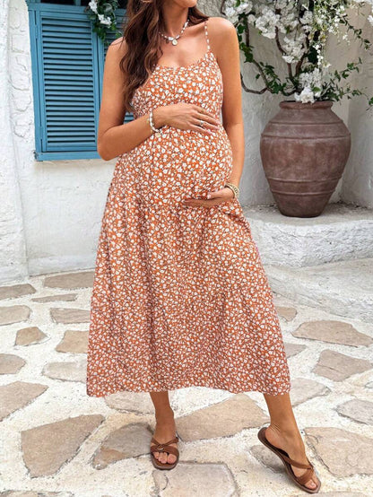 Maternity Sleeveless Solid Color Dress, Fashionable For Summer Woman S Summer Clothes  Maternity Dress  Vacation