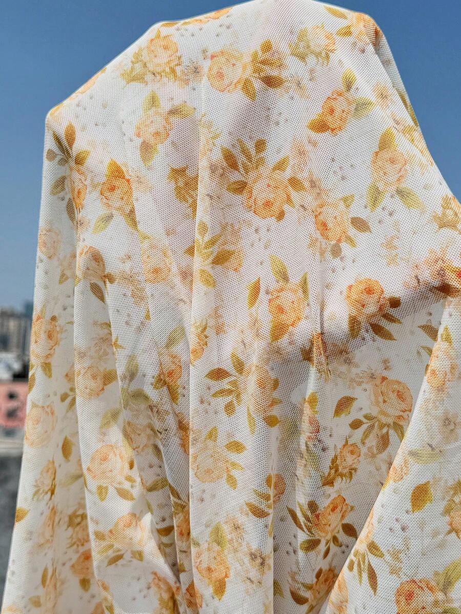 Elegant Ditsy Floral Fishtail Maternity Dress For Summer