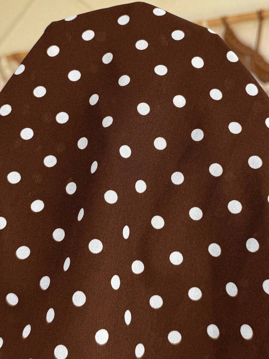 Maternity Polka Dot Print Camisole And Adjustable Waist Shorts Casual 2 Pieces Set